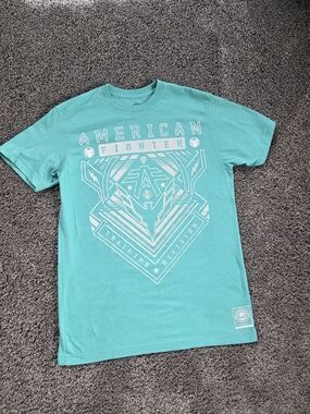 American Fighter Teal Graphic Short Sleeve Tee